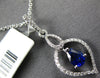 .68CT DIAMOND & AAA SAPPHIRE 18K WHITE GOLD PEAR SHAPE INFINITY FLOATING PENDANT