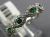 .38CT DIAMOND & AAA EMERALD 18KT WHITE GOLD 3D ROUND INFINITY ANNIVERSARY RING