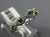 .38CT DIAMOND & AAA EMERALD 18KT WHITE GOLD 3D ROUND INFINITY ANNIVERSARY RING