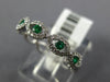 .38CT DIAMOND & AAA EMERALD 18KT WHITE GOLD 3D ROUND INFINITY ANNIVERSARY RING