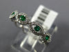 .38CT DIAMOND & AAA EMERALD 18KT WHITE GOLD 3D ROUND INFINITY ANNIVERSARY RING