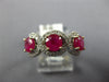 WIDE 1.86CT DIAMOND & AAA RUBY 14KT 2 TONE GOLD ROUND INFINITY ANNIVERSARY RING