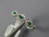 .38CT DIAMOND & AAA EMERALD 18KT WHITE GOLD 3D ROUND INFINITY ANNIVERSARY RING