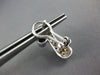 LARGE 1.10CT DIAMOND & AAA SAPPHIRE 14K WHITE GOLD 3D X CLIP ON HANGING EARRINGS