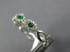 .38CT DIAMOND & AAA EMERALD 18KT WHITE GOLD 3D ROUND INFINITY ANNIVERSARY RING