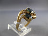 3.28CT DIAMOND & AAA SAPPHIRE 14KT YELLOW GOLD 3D OVAL & ROUND 3 STONE FUN RING