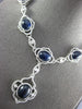 EXTRA LARGE 168.07CT DIAMOND &AAA SAPPHIRE 18K WHITE GOLD FLOWER LARIAT NECKLACE