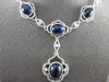 EXTRA LARGE 168.07CT DIAMOND &AAA SAPPHIRE 18K WHITE GOLD FLOWER LARIAT NECKLACE