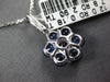 LARGE 3.08CT DIAMOND & AAA SAPPHIRE 18KT WHITE GOLD FLOWER STAR OF DAVID PENDANT