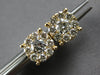 LARGE 1.10CT DIAMOND 14KT YELLOW GOLD ROUND INVISIBLE FOUR PRONG STUD EARRINGS
