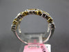 WIDE .61CT WHITE & FANCY YELLOW DIAMOND 18KT 2 TONE GOLD MULTI HEART CROSS RING