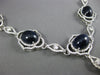 EXTRA LARGE 168.07CT DIAMOND &AAA SAPPHIRE 18K WHITE GOLD FLOWER LARIAT NECKLACE