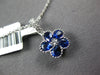 1.07CT DIAMOND & AAA SAPPHIRE 18KT WHITE GOLD FLOWER FILIGREE FLOATING PENDANT