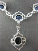 EXTRA LARGE 168.07CT DIAMOND &AAA SAPPHIRE 18K WHITE GOLD FLOWER LARIAT NECKLACE