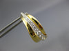 WIDE .61CT DIAMOND 18KT 2 TONE GOLD 3D MULTI ROW CLIP ON HOOP HANGING EARRINGS