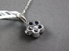 1.07CT DIAMOND & AAA SAPPHIRE 18KT WHITE GOLD FLOWER FILIGREE FLOATING PENDANT