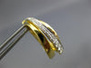 WIDE .61CT DIAMOND 18KT 2 TONE GOLD 3D MULTI ROW CLIP ON HOOP HANGING EARRINGS