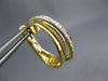 WIDE .61CT DIAMOND 18KT 2 TONE GOLD 3D MULTI ROW CLIP ON HOOP HANGING EARRINGS