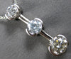 1.20CT DIAMOND 14K WHITE GOLD 3 STONE PAST PRESENT FUTURE FLOATING PENDANT 27833