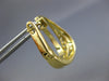 WIDE .61CT DIAMOND 18KT 2 TONE GOLD 3D MULTI ROW CLIP ON HOOP HANGING EARRINGS