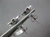 1.14CT DIAMOND & AAA SAPPHIRE 18KT WHITE GOLD 3D FOUR LEAF CLOVER STUD EARRINGS