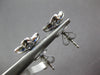 1.14CT DIAMOND & AAA SAPPHIRE 18KT WHITE GOLD 3D FOUR LEAF CLOVER STUD EARRINGS