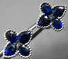 1.14CT DIAMOND & AAA SAPPHIRE 18KT WHITE GOLD 3D FOUR LEAF CLOVER STUD EARRINGS