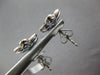 1.14CT DIAMOND & AAA SAPPHIRE 18KT WHITE GOLD 3D FOUR LEAF CLOVER STUD EARRINGS
