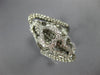EXTRA LARGE 2.12CT WHITE & CHOCOLATE FANCY DIAMOND 18KT WHITE & BLACK GOLD RING