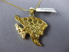LARGE 2.08CT WHITE & FANCY YELLOW DIAMOND 18KT YELLOW GOLD 3D LUCKY FISH PENDANT
