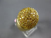 EXTRA LARGE 2.72CT INTENSE FANCY YELLOW DIAMOND 18KT YELLOW GOLD DOME SHAPE RING