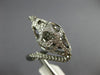 EXTRA LARGE 2.12CT WHITE & CHOCOLATE FANCY DIAMOND 18KT WHITE & BLACK GOLD RING