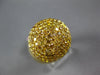 EXTRA LARGE 2.72CT INTENSE FANCY YELLOW DIAMOND 18KT YELLOW GOLD DOME SHAPE RING
