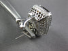 LARGE 10.76CT DIAMOND & AAA SMOKY TOPAZ 14KT WHITE GOLD CLIP ON HANGING EARRINGS