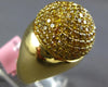 EXTRA LARGE 2.72CT INTENSE FANCY YELLOW DIAMOND 18KT YELLOW GOLD DOME SHAPE RING