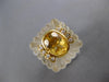 4.06CT DIAMOND & AAA CITRINE & CRYSTAL 14KT YELLOW GOLD OVAL & ROUND SQUARE RING