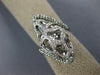 EXTRA LARGE 2.12CT WHITE & CHOCOLATE FANCY DIAMOND 18KT WHITE & BLACK GOLD RING