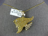 LARGE 2.08CT WHITE & FANCY YELLOW DIAMOND 18KT YELLOW GOLD 3D LUCKY FISH PENDANT