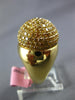 EXTRA LARGE 2.72CT INTENSE FANCY YELLOW DIAMOND 18KT YELLOW GOLD DOME SHAPE RING