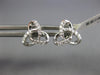 ESTATE .12CT DIAMOND 18KT WHITE GOLD 3D FLOWER LOVE KNOT STAR STUD EARRINGS