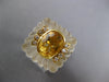 4.06CT DIAMOND & AAA CITRINE & CRYSTAL 14KT YELLOW GOLD OVAL & ROUND SQUARE RING
