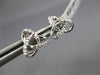 ESTATE .12CT DIAMOND 18KT WHITE GOLD 3D FLOWER LOVE KNOT STAR STUD EARRINGS