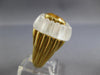 4.06CT DIAMOND & AAA CITRINE & CRYSTAL 14KT YELLOW GOLD OVAL & ROUND SQUARE RING