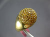 EXTRA LARGE 2.72CT INTENSE FANCY YELLOW DIAMOND 18KT YELLOW GOLD DOME SHAPE RING