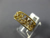 ESTATE WIDE .22CT DIAMOND 18KT YELLOW GOLD 3D MULTI FLOWER FILIGREE FUN RING