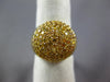 EXTRA LARGE 2.72CT INTENSE FANCY YELLOW DIAMOND 18KT YELLOW GOLD DOME SHAPE RING