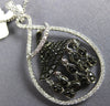 LARGE 1.25CT WHITE & BLACK DIAMOND 18KT WHITE GOLD TEAR DROP CHANDELIER PENDANT