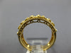 ESTATE WIDE .22CT DIAMOND 18KT YELLOW GOLD 3D MULTI FLOWER FILIGREE FUN RING
