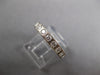 ESTATE CARTIER .52CT DIAMOND PLATINUM SQUARE 3/4 ETERNITY ANNIVERSARY LOVE RING