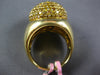 EXTRA LARGE 2.72CT INTENSE FANCY YELLOW DIAMOND 18KT YELLOW GOLD DOME SHAPE RING